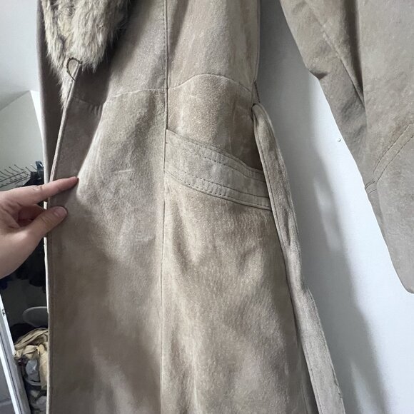 Vintage Collection D'Artisan by The Leather Ranch Tan Leather Coat, Size S - Picture 8 of 13
